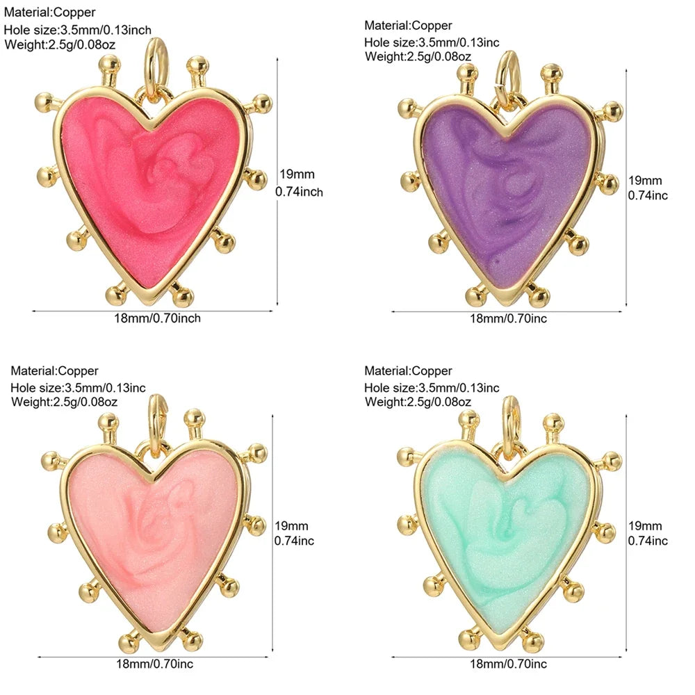 Cute Heart Charm Jewelry Bohemian Pendant