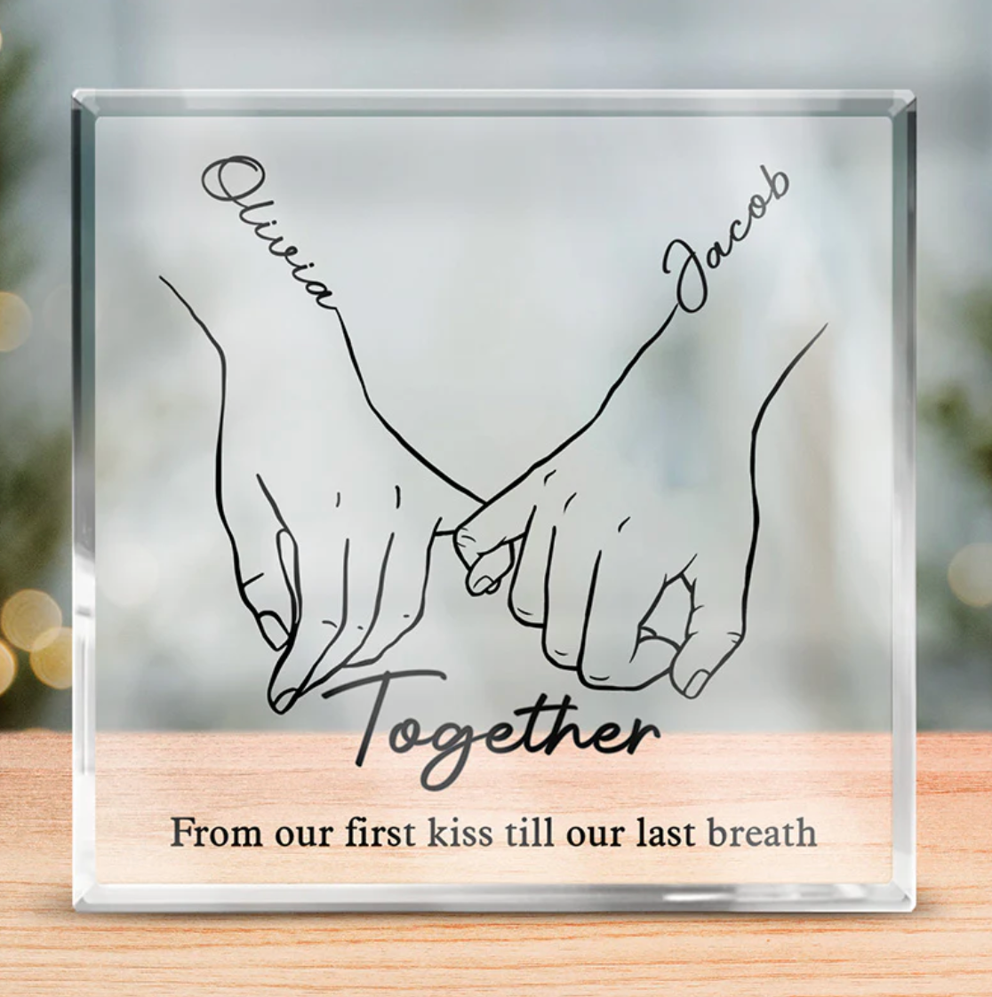 Personalized Acrylic Plaque - Love You Forever & Always - CustomLove