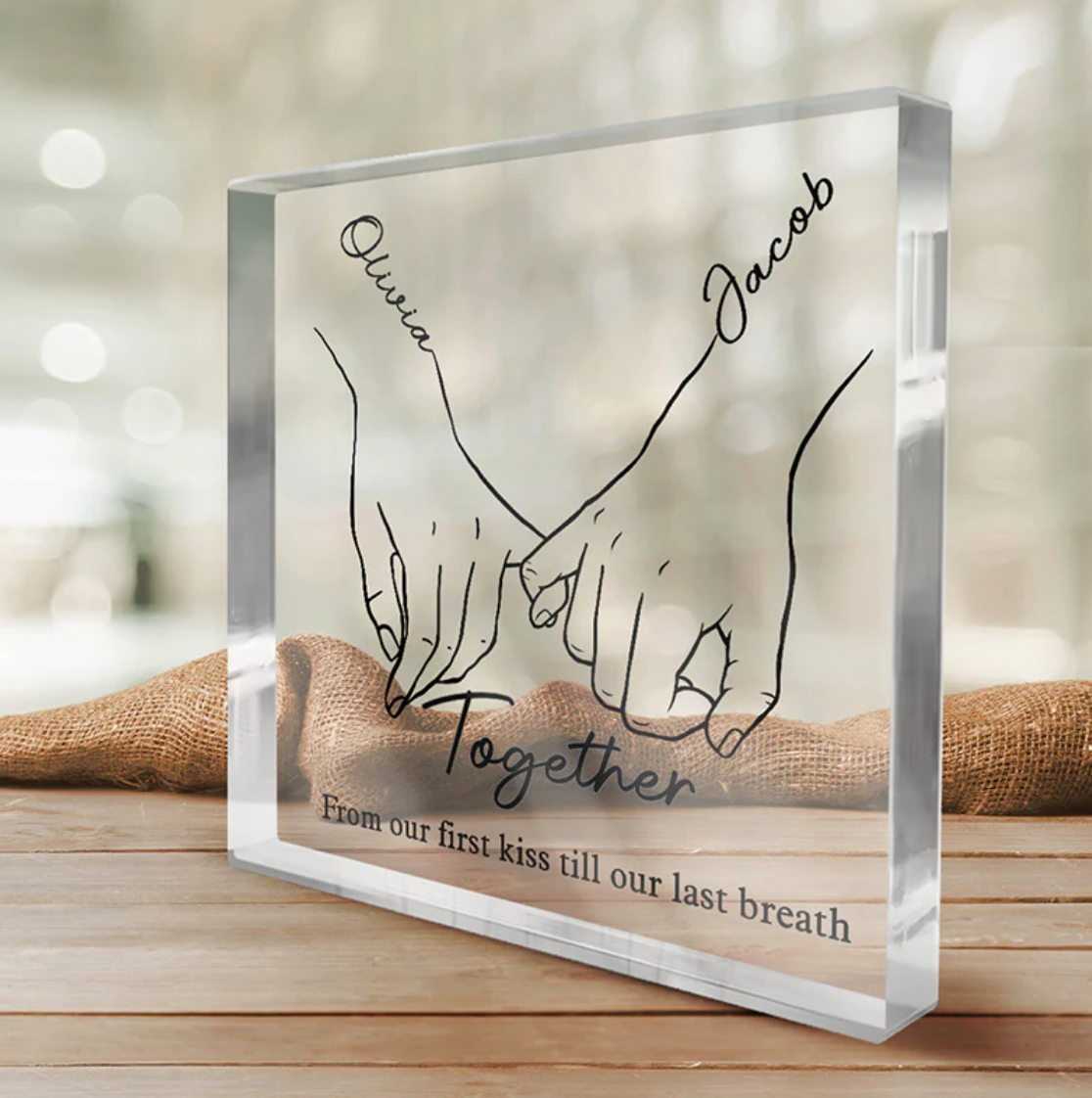 Personalized Acrylic Plaque - Love You Forever & Always - CustomLove