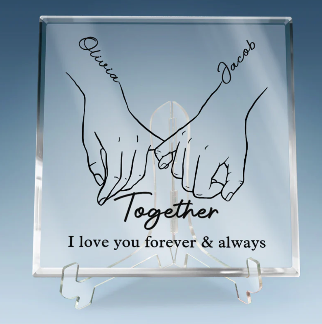 Personalized Acrylic Plaque - Love You Forever & Always - CustomLove