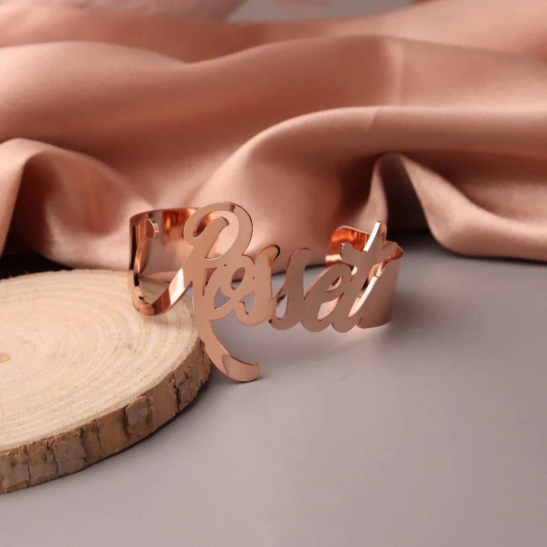 Stackable Name Bangle – Simple & Elegant Gift for Her