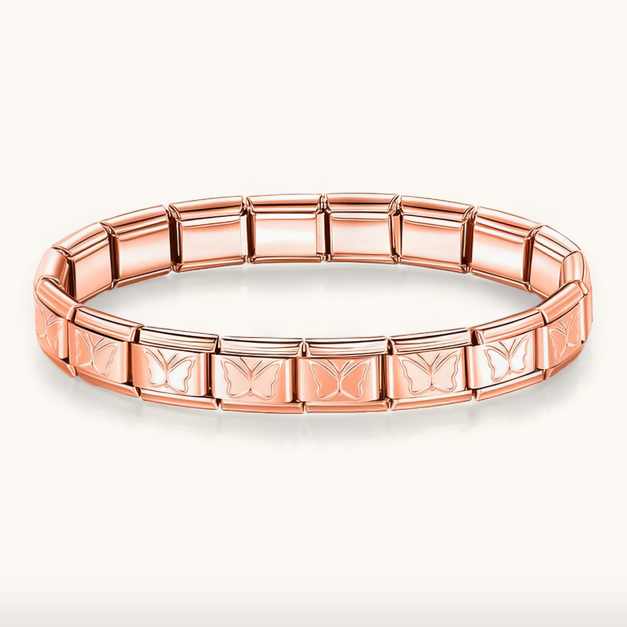 Stainless steel charm bracelet