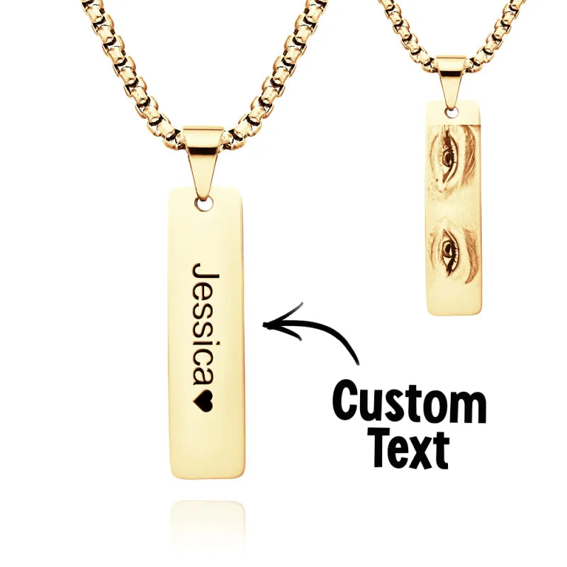 Custom Eyes Photo Necklace-CustomLove