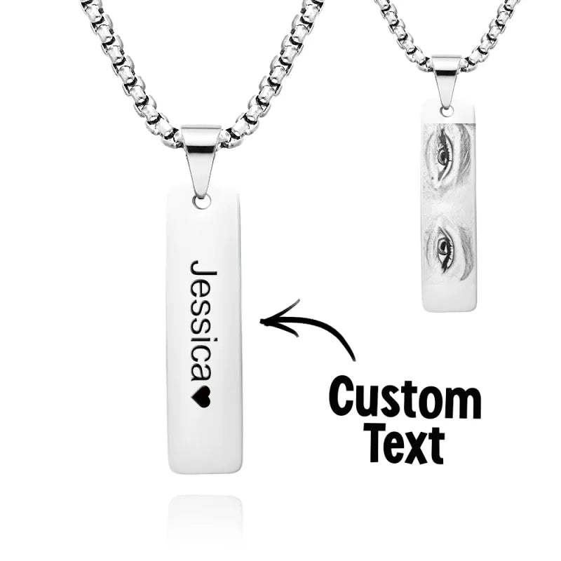 Custom Eyes Photo Necklace-CustomLove
