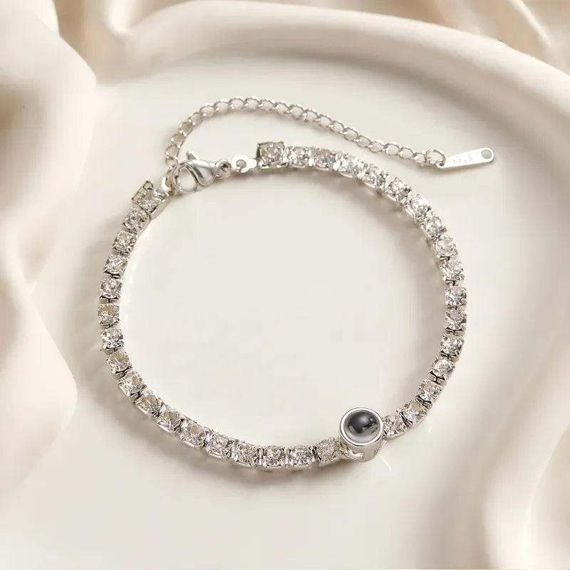 Personalised Projection Tennis Bracelet – Gift for Her-CustomLove