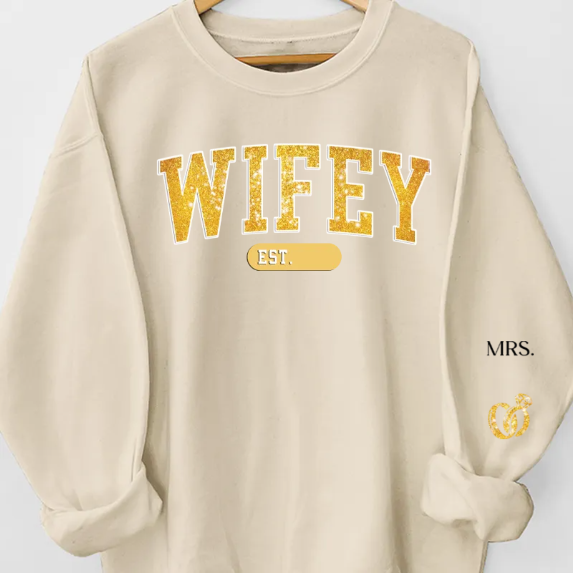 Personalized Sweatshirt "Wifey"-CustomLove
