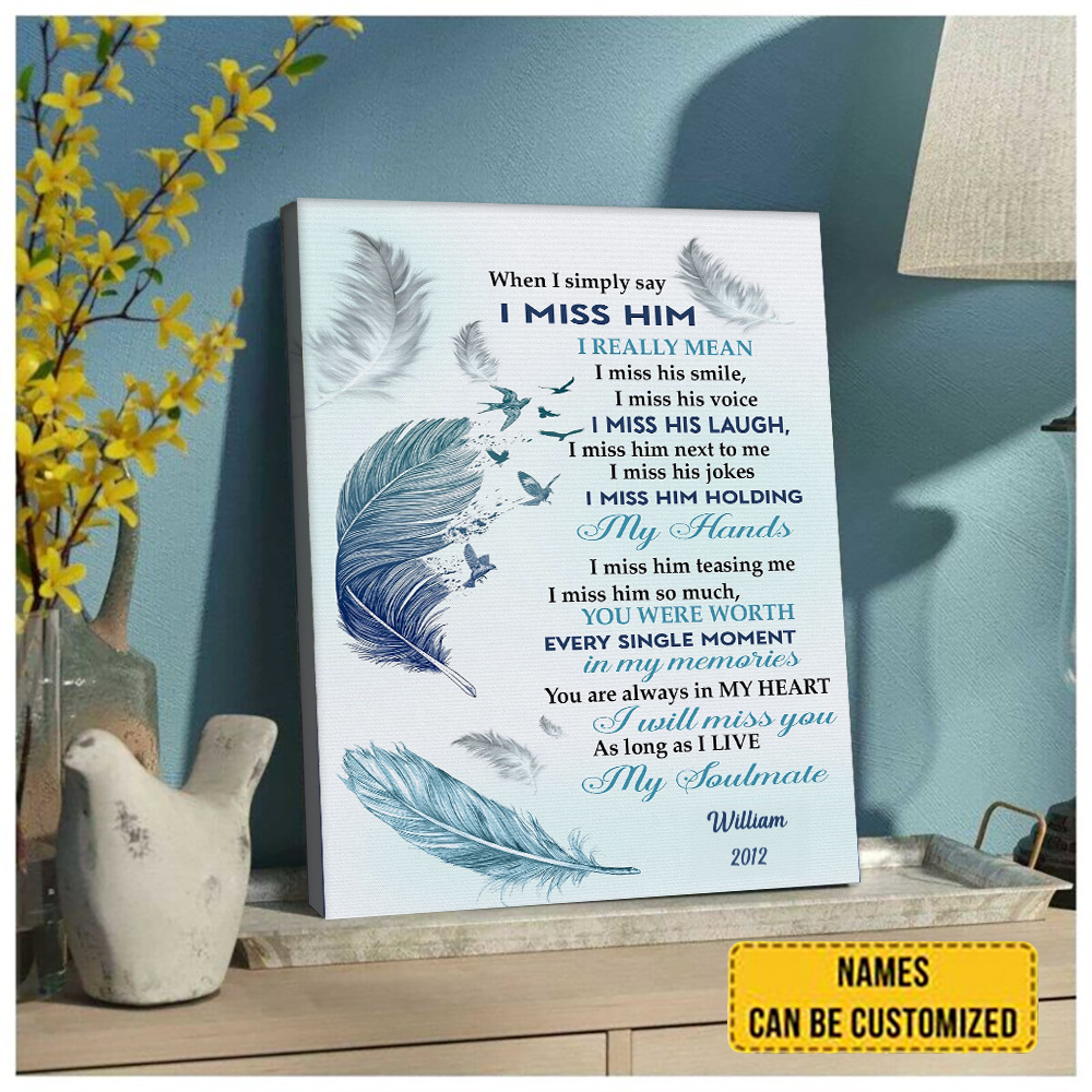 Husband Memorial Wall Decor - Loss Of Loved One-CustomLove