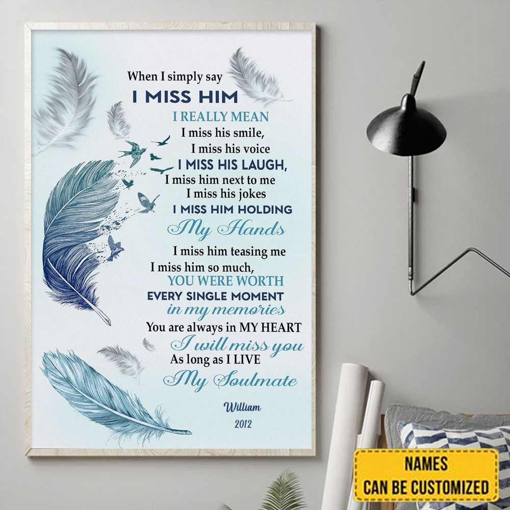 Husband Memorial Wall Decor - Loss Of Loved One-CustomLove