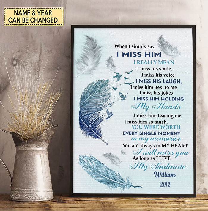 Husband Memorial Wall Decor - Loss Of Loved One-CustomLove