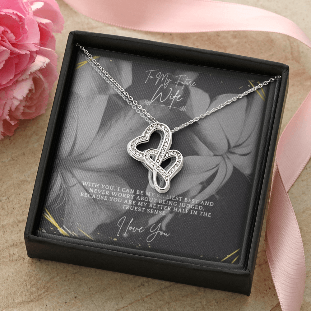 14K white gold necklace