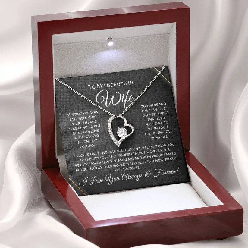 Forever Love Necklace - My Beautiful Wife - CustomLove