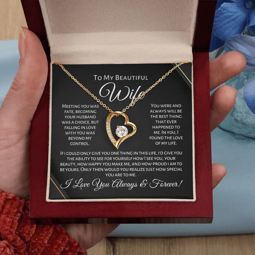 Forever Love Necklace - My Beautiful Wife - CustomLove