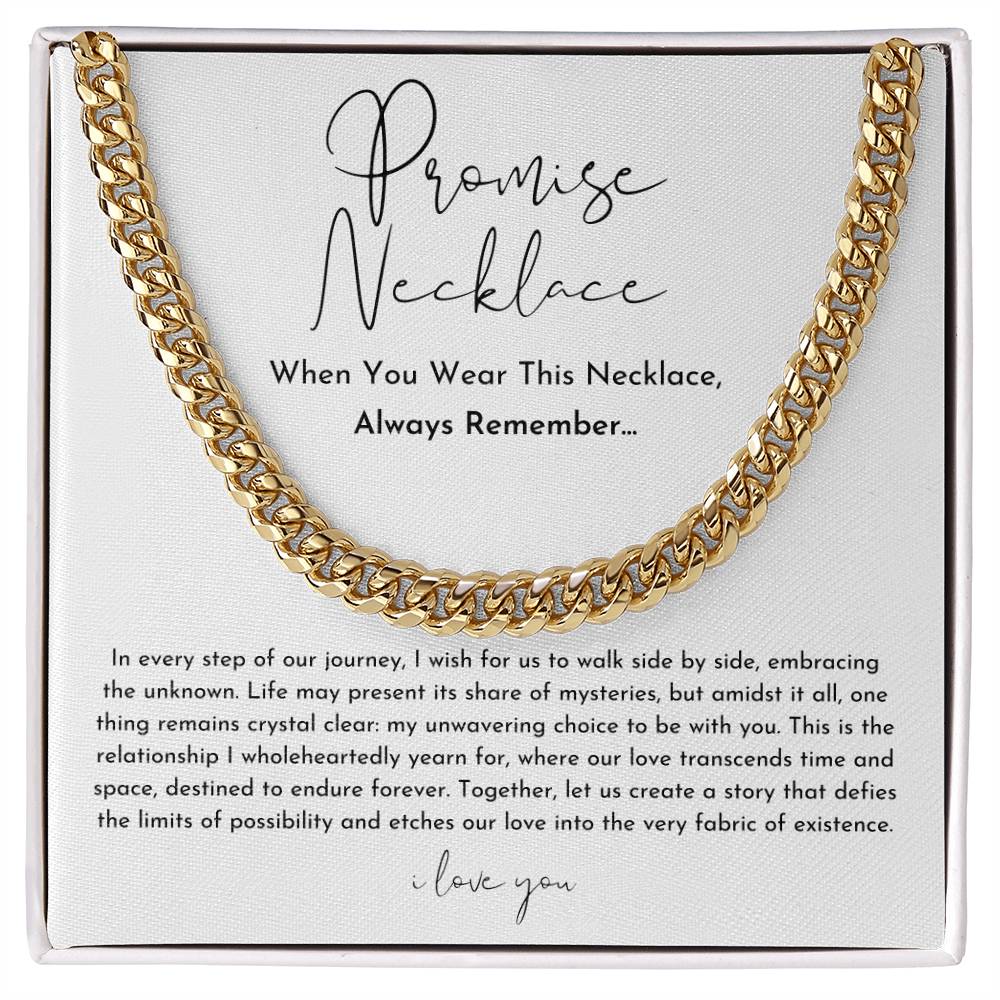 Promise Necklace For Him, Boyfriend Gift-CustomLove