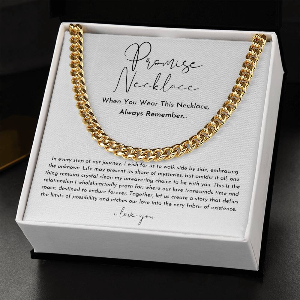 Promise Necklace For Him, Boyfriend Gift-CustomLove