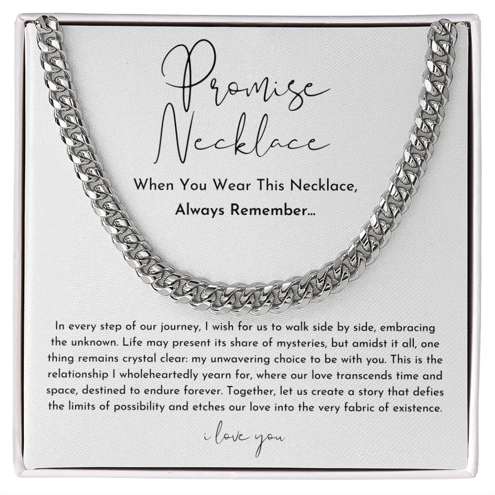 Promise Necklace For Him, Boyfriend Gift-CustomLove
