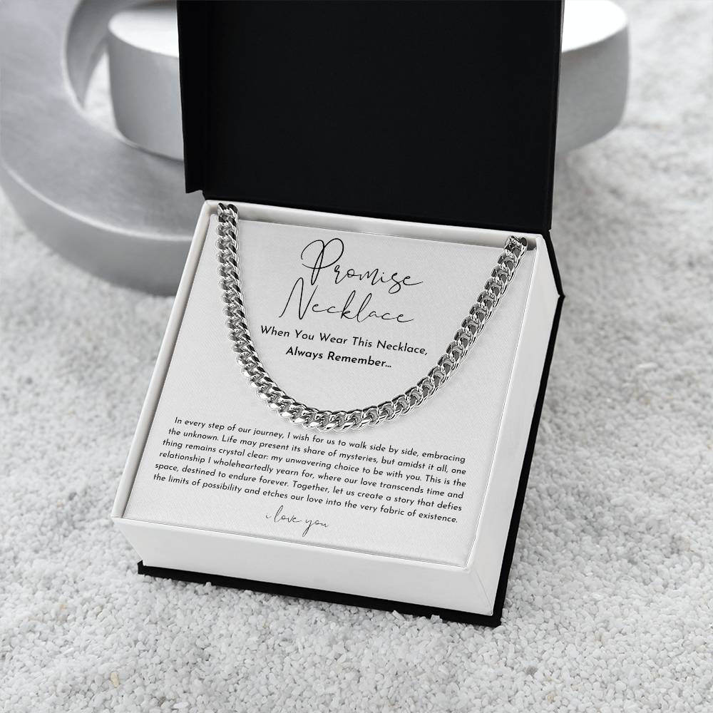 Promise Necklace For Him, Boyfriend Gift-CustomLove