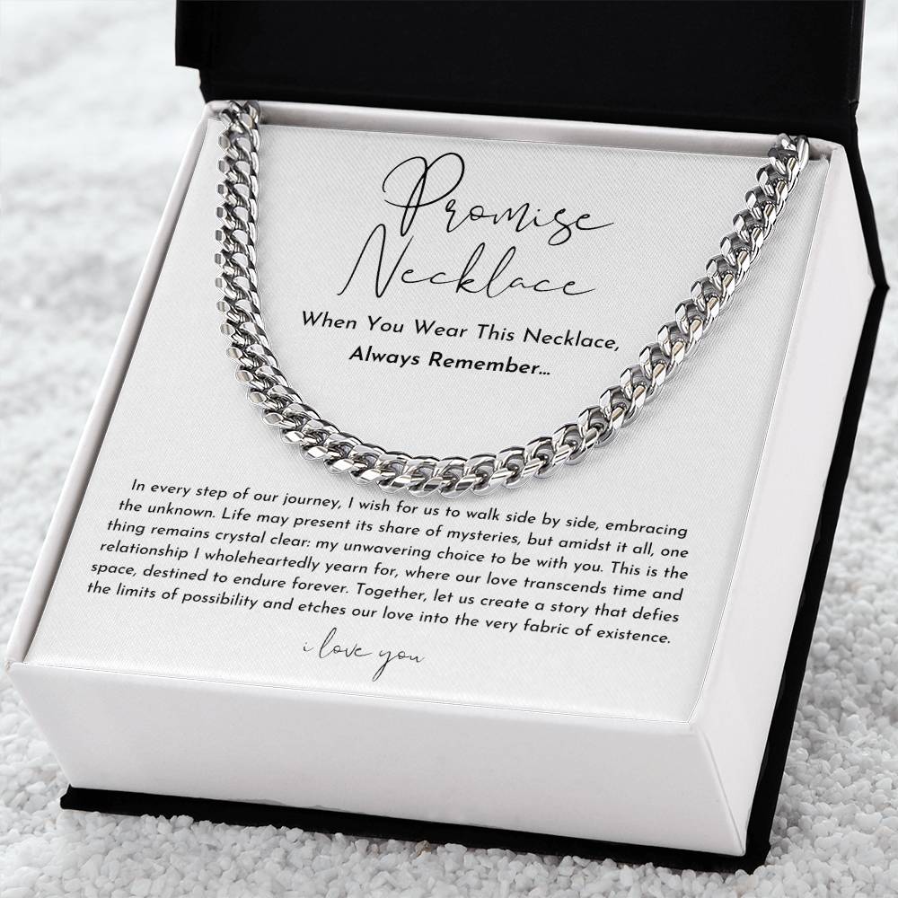 Promise Necklace For Him, Boyfriend Gift-CustomLove