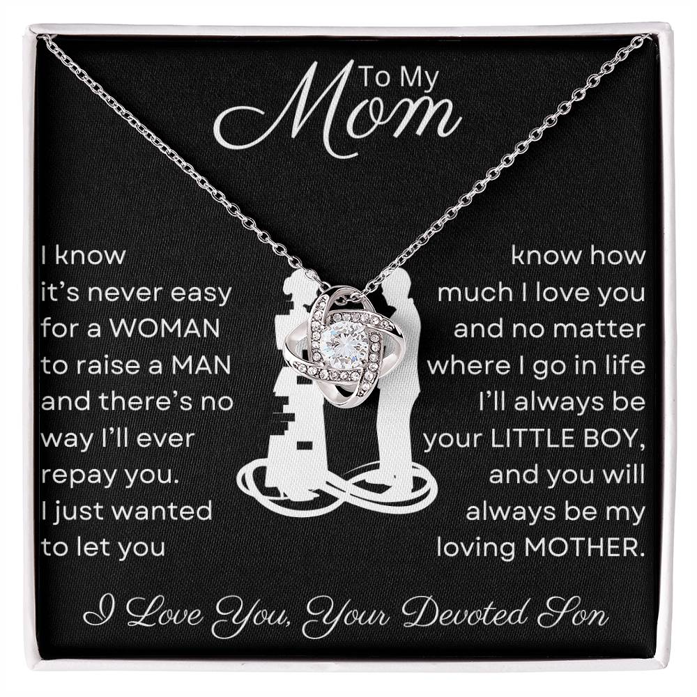 Mom, You Raised a Man | Love Knot Necklace-CustomLove