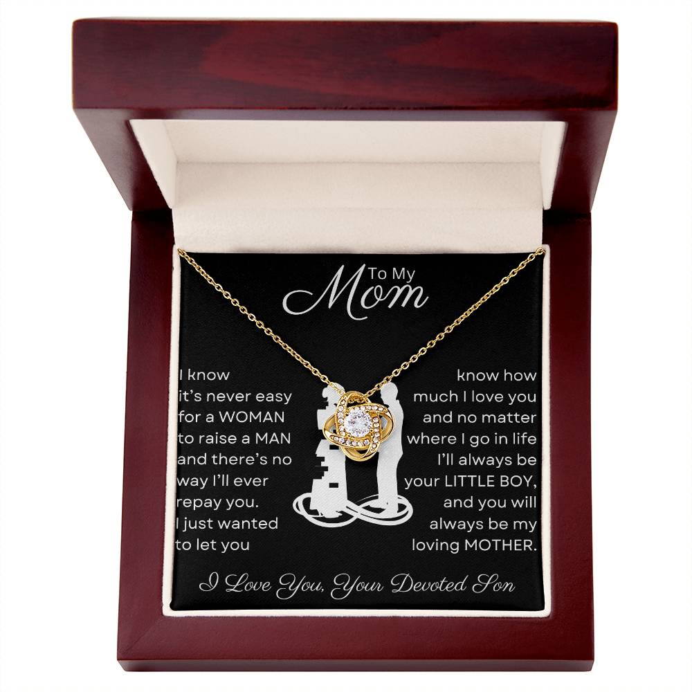 Mom, You Raised a Man | Love Knot Necklace-CustomLove