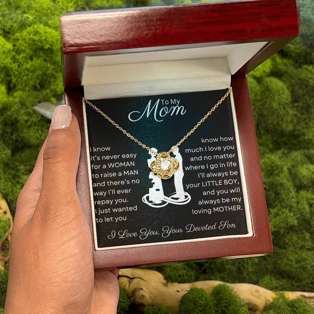 Mom, You Raised a Man | Love Knot Necklace-CustomLove