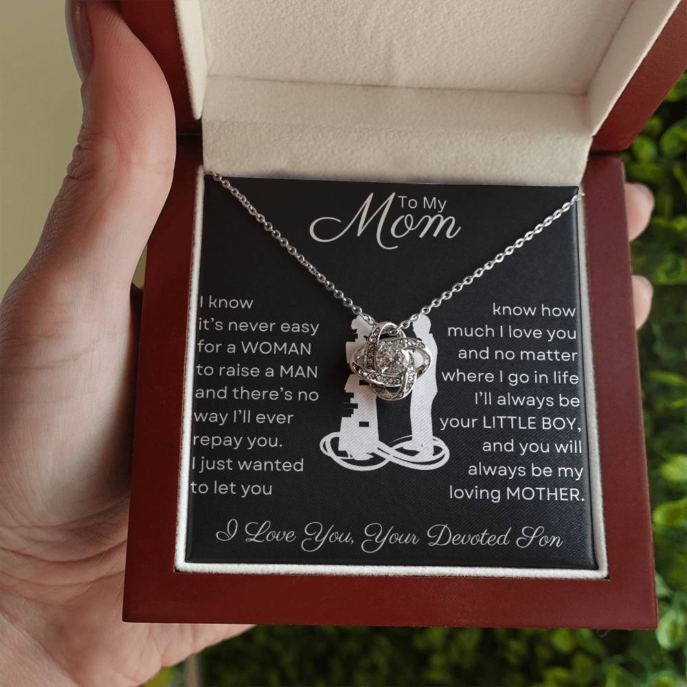Mom, You Raised a Man | Love Knot Necklace-CustomLove