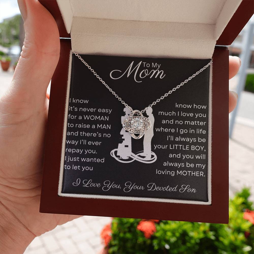 Mom, You Raised a Man | Love Knot Necklace-CustomLove