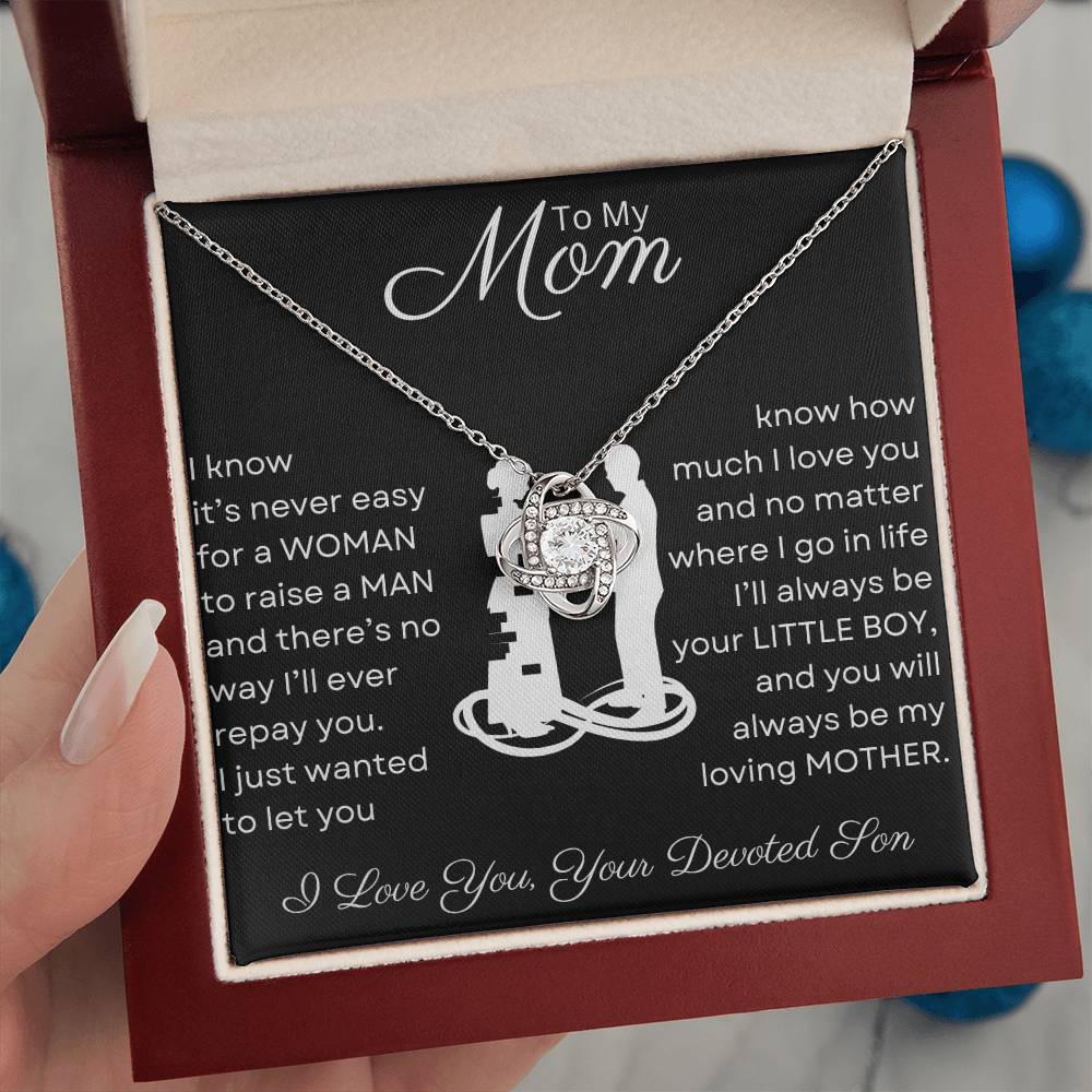 Mom, You Raised a Man | Love Knot Necklace-CustomLove
