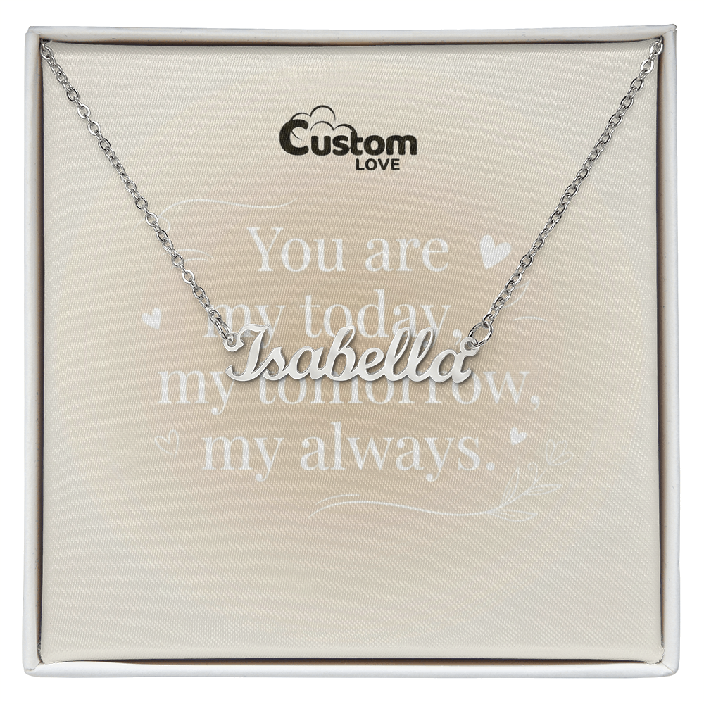 Custom Name Pendant With Sweet Love Message