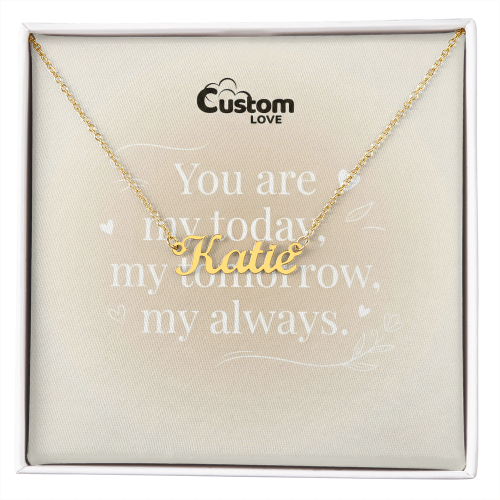 Custom Name Pendant With Sweet Love Message