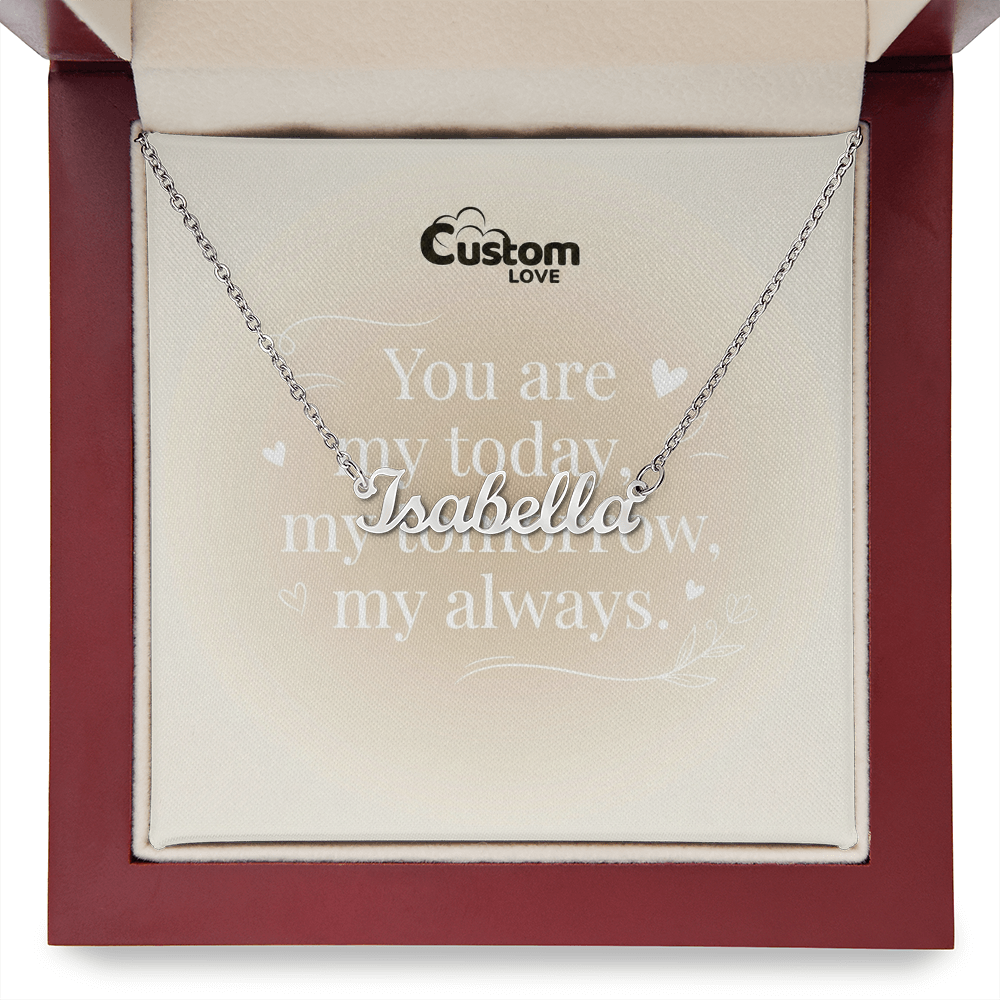 Custom Name Pendant With Sweet Love Message