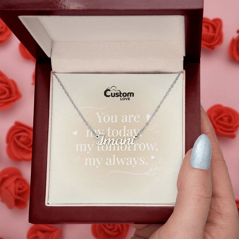 Custom Name Pendant With Sweet Love Message