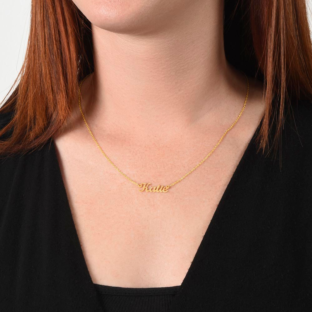 gold name necklace