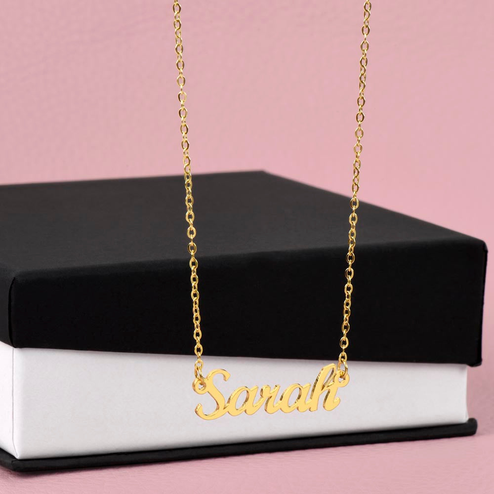 gold name necklace