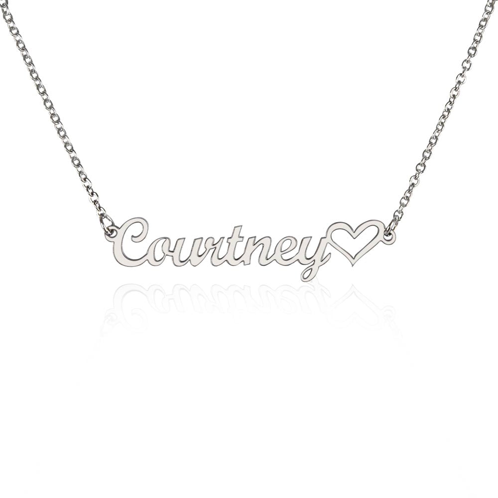 Name Heart Necklace To My Partner