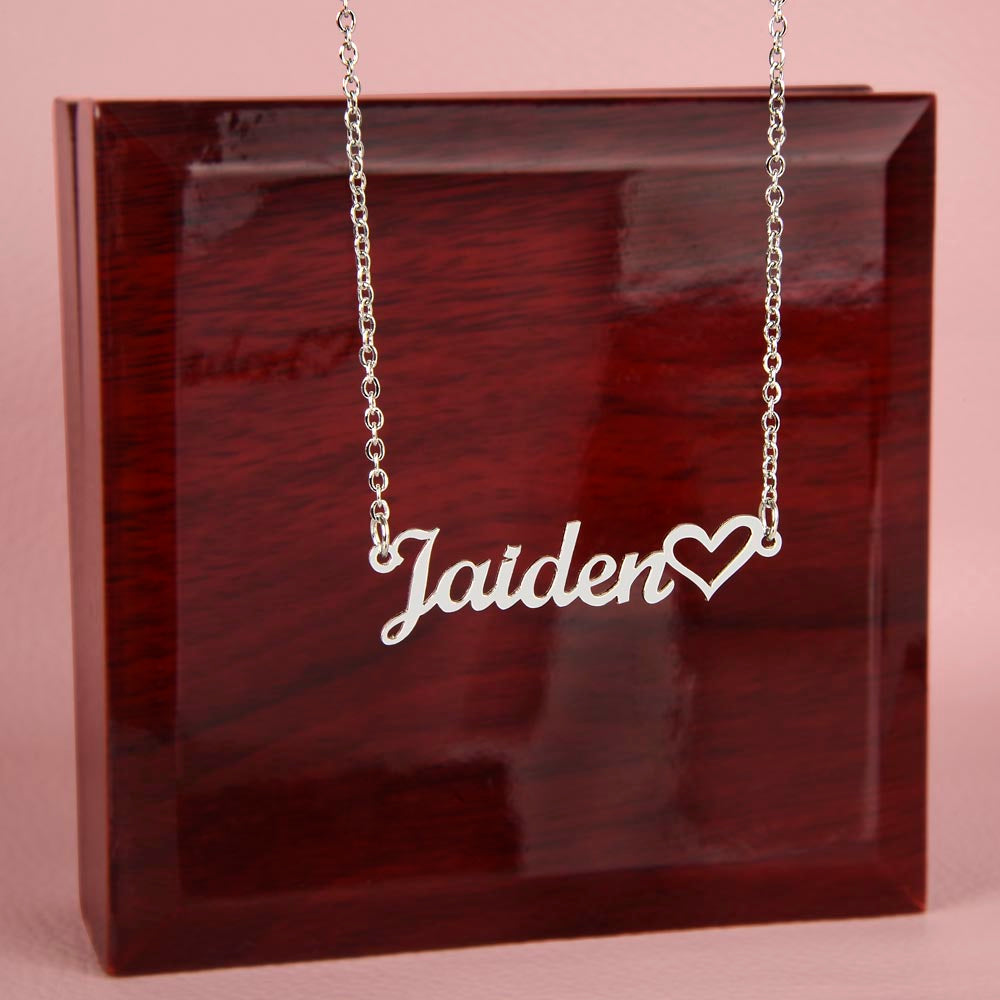 Name Heart Necklace To My Partner
