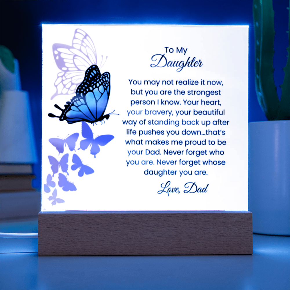 Butterfly Acrylic Plaque For Daughter