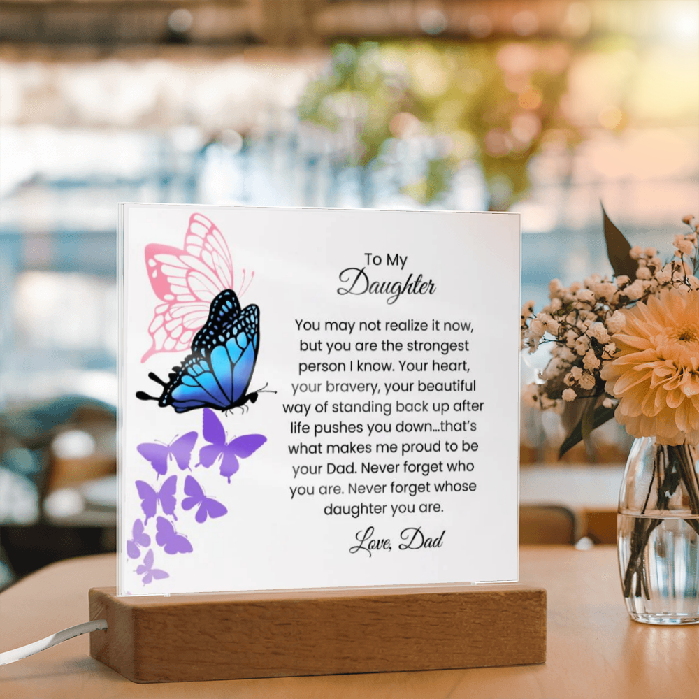 Butterfly Acrylic Plaque For Daughter