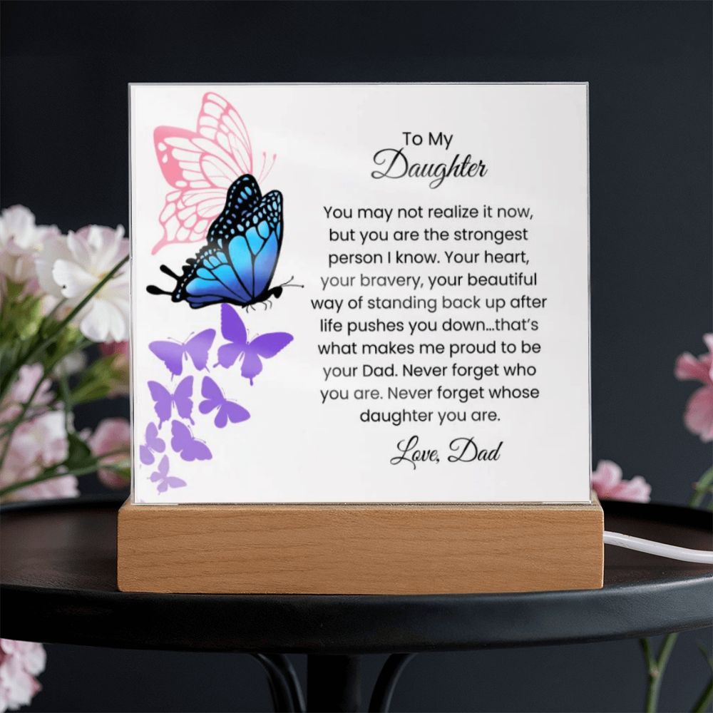 Butterfly Acrylic Plaque For Daughter