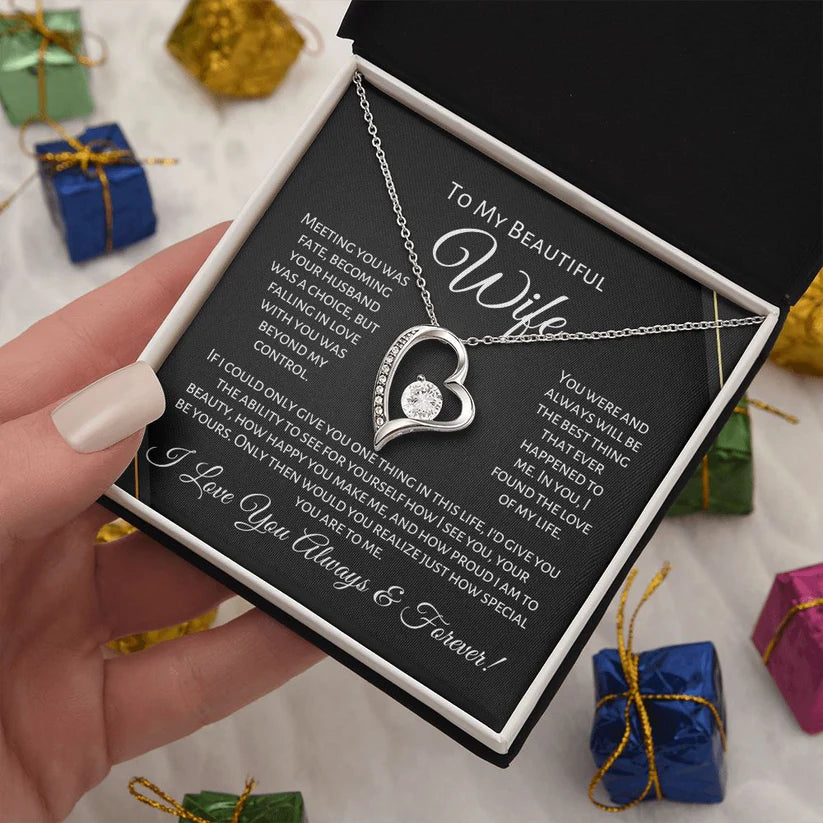Forever Love Necklace - My Beautiful Wife - CustomLove