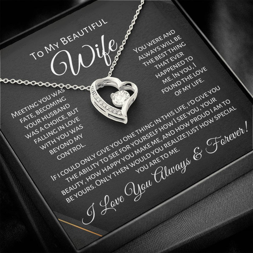 Forever Love Necklace - My Beautiful Wife - CustomLove