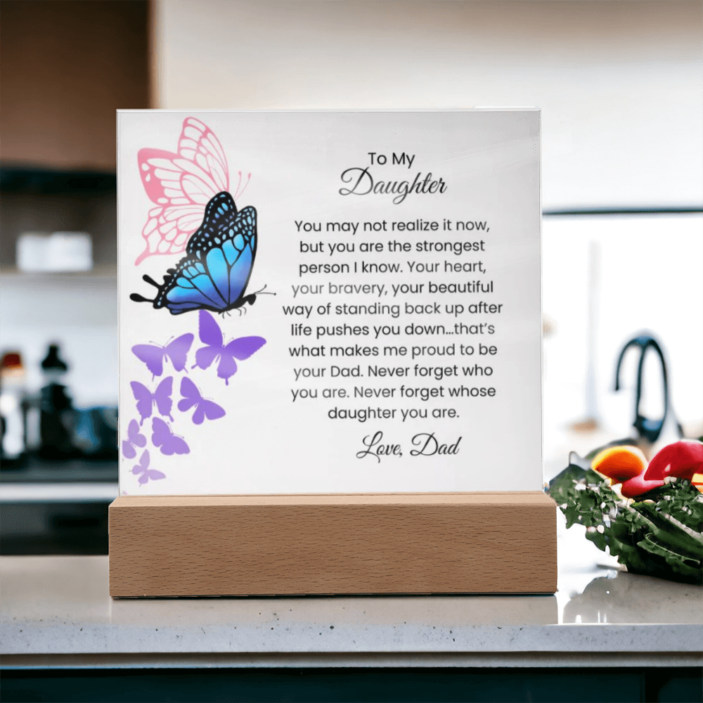 Butterfly Acrylic Plaque For Daughter