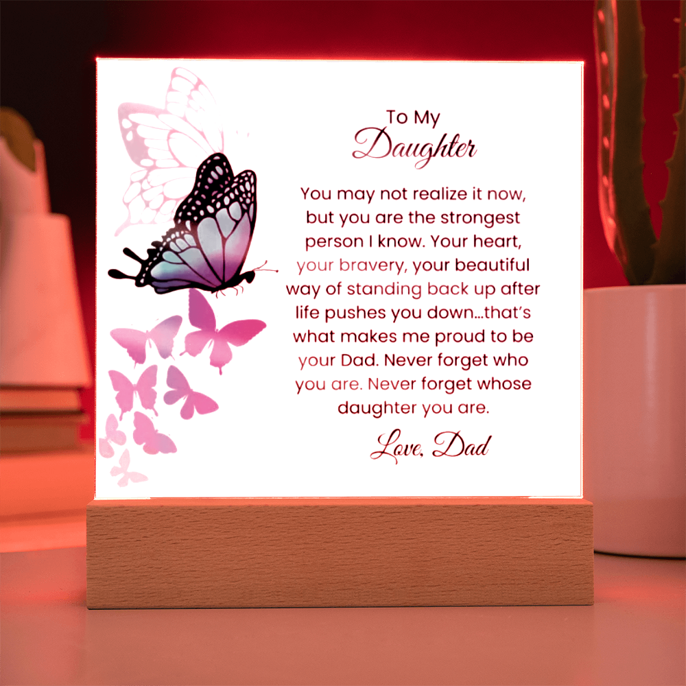 Butterfly Acrylic Plaque For Daughter