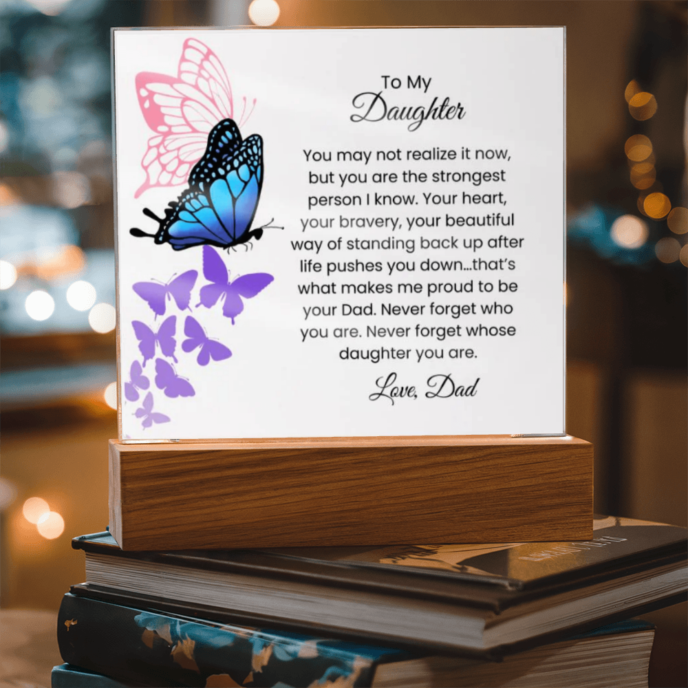 Butterfly Acrylic Plaque For Daughter