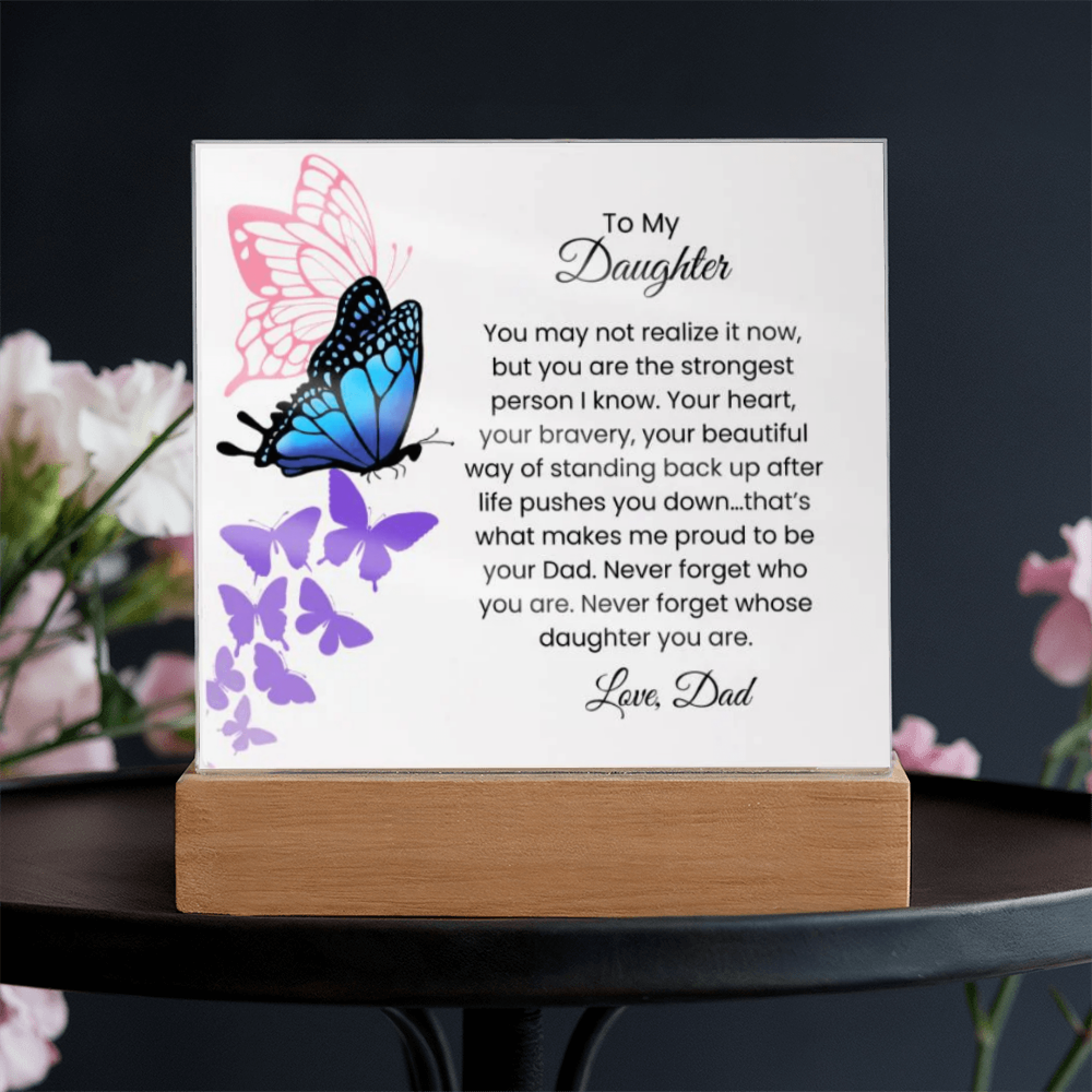 Butterfly Acrylic Plaque For Daughter