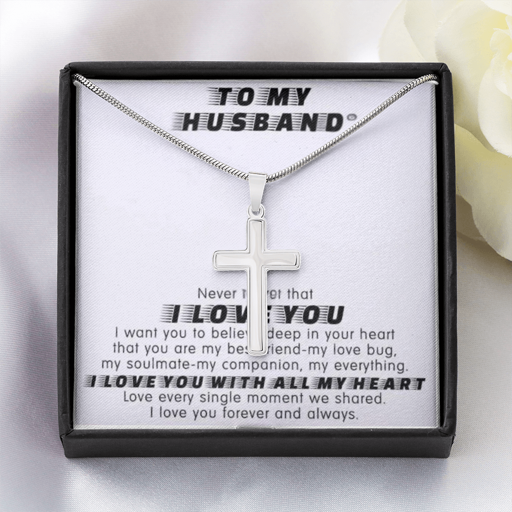 Cross Necklace with Snake Chain