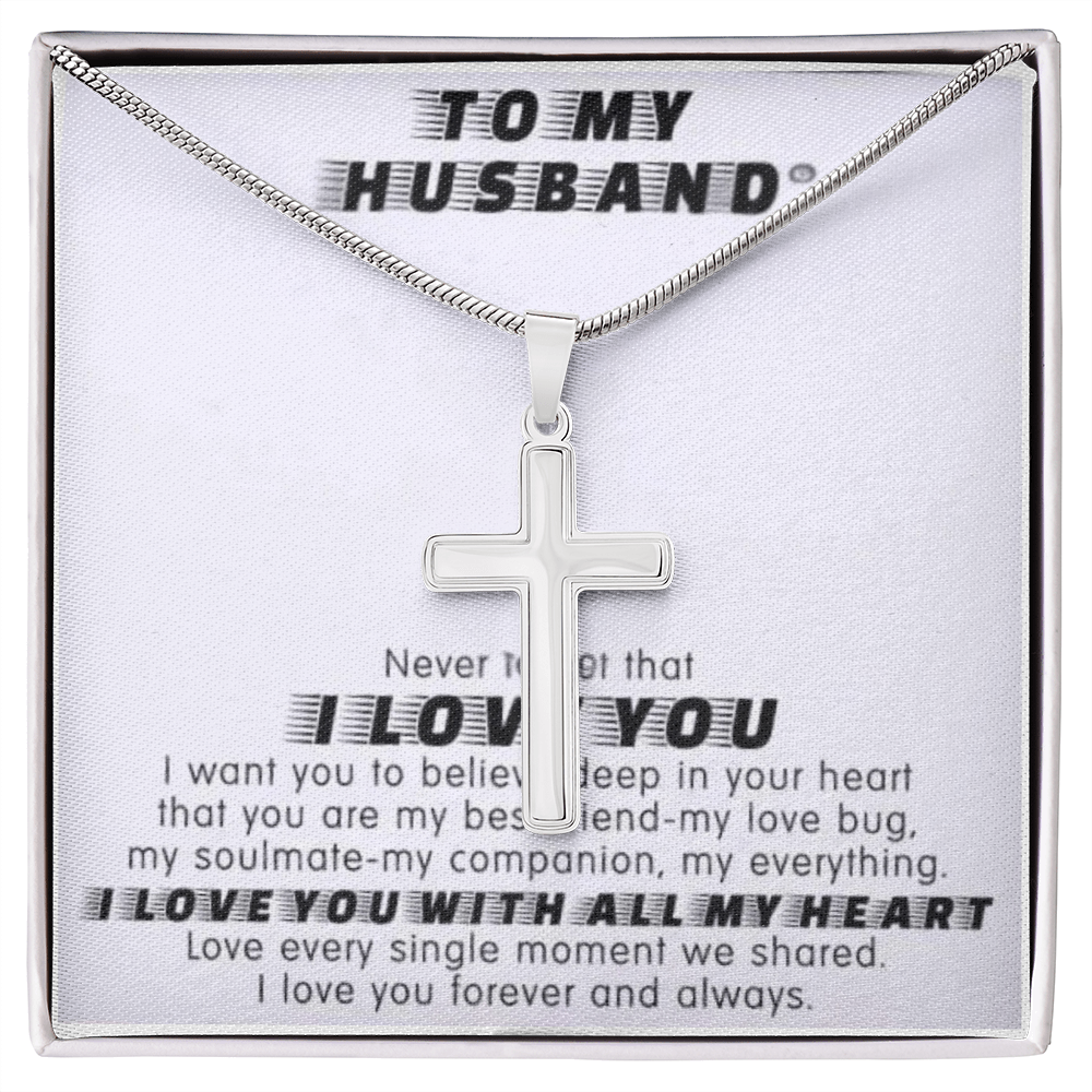 Cross Necklace with Snake Chain