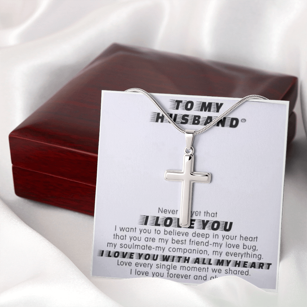 Cross Necklace with Snake Chain