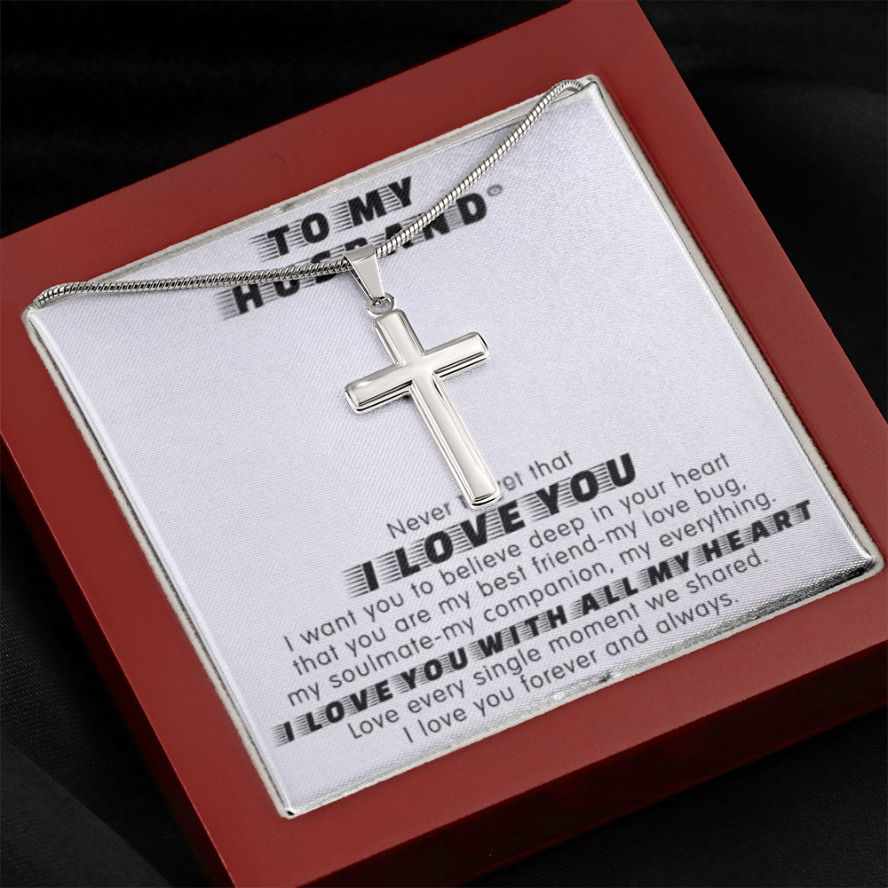 Cross Necklace with Snake Chain