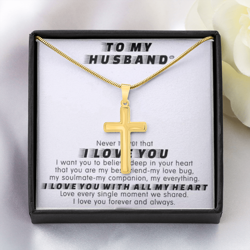 Cross Necklace with Snake Chain