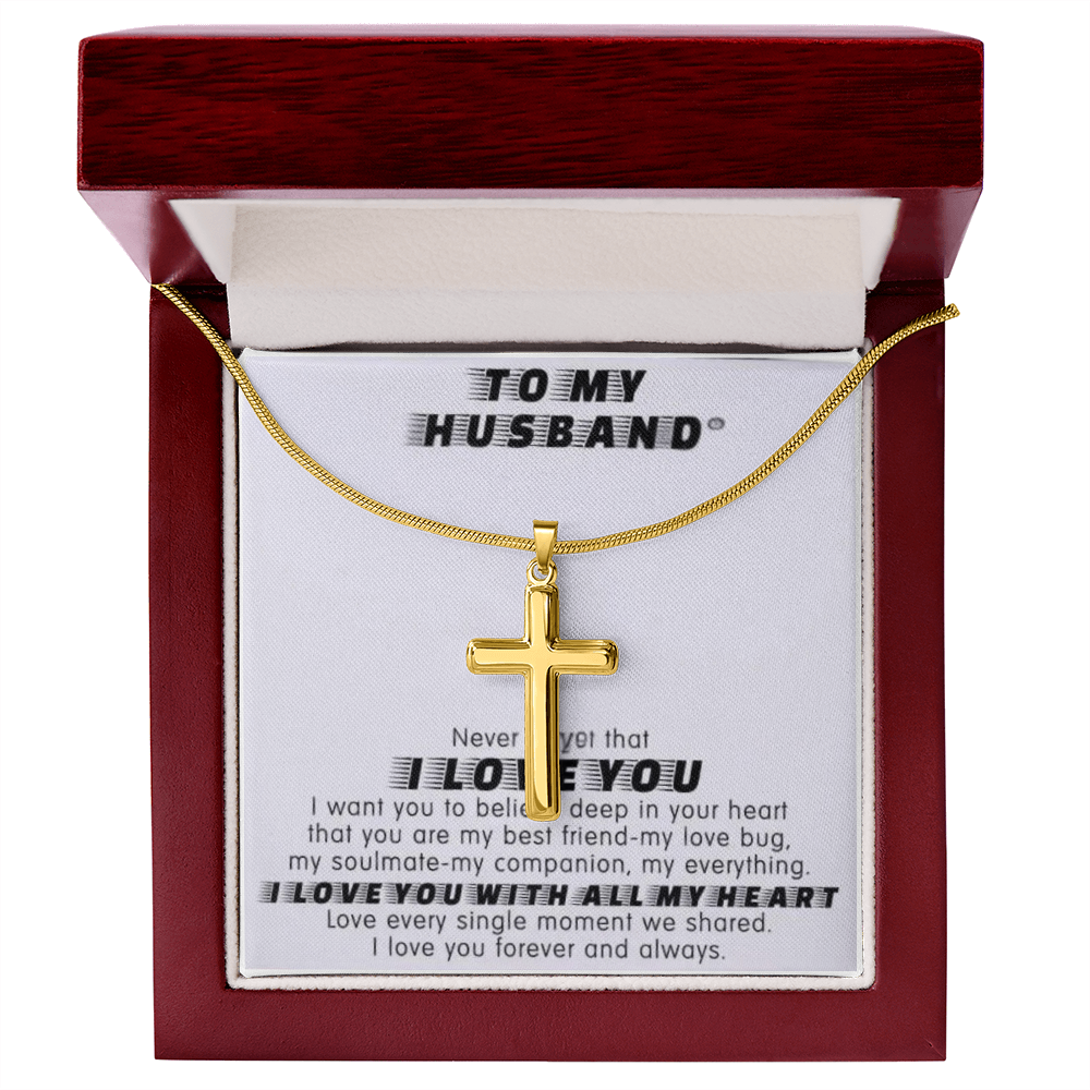 Cross Necklace with Snake Chain